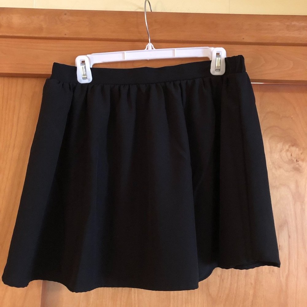Black Free Press Flouncy Black Mini Skirt